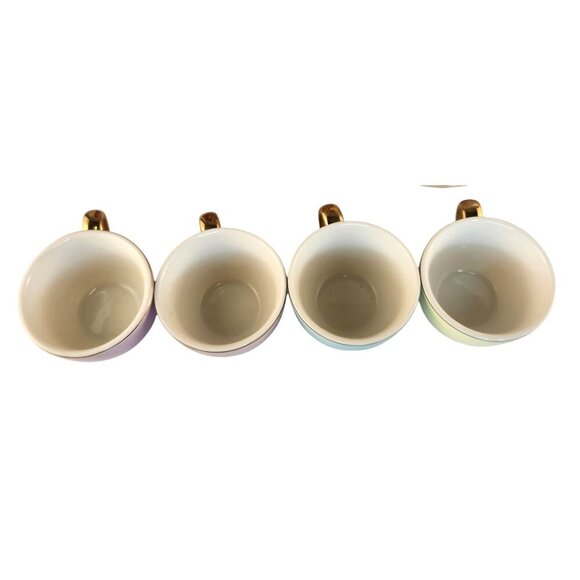 FAO Schwarz Hand-Glazed Ceramic Childs Tea Party Set - 10pc Pastel colors. - Picture 9 of 14